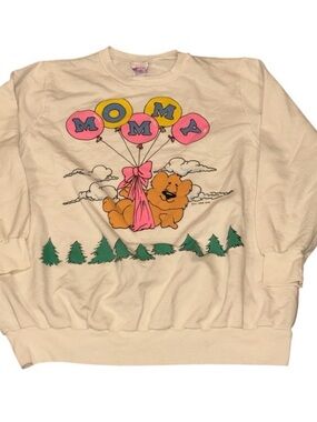 Vintage 1990 Take Nine Maternity "Mommy" Bear Sweatshirt Sz Large